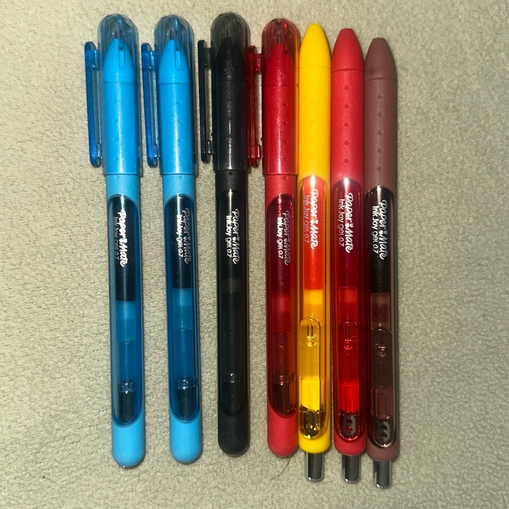 New paper mate inkjoy gel 0.7 pens-7 pens